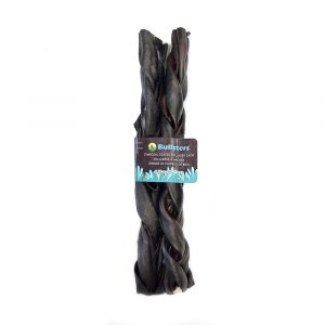BULLSTERS Collagen Charcoal Sticks Braided 12 in- 2 pk (10)