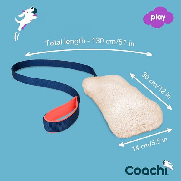 COACHI Chase & Crinkle Navy Coral & Faux Lambswool - Image 2