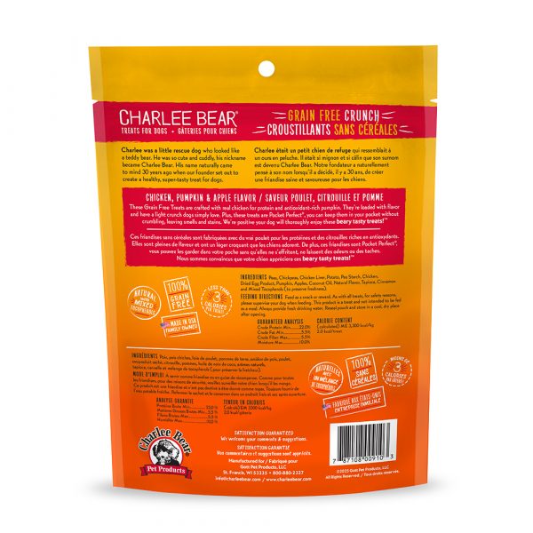 CHARLEE BEAR Crunch Chicken Pumpkin & Apple 8oz - Image 3