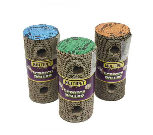 MULTIPET Cardboard Scratcher Roller-7.5" (3)