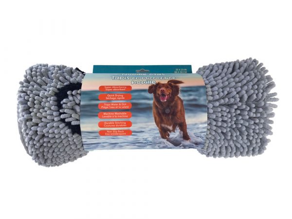 PAMPERED POOCH Microfibre Noodle Mat Grey Large