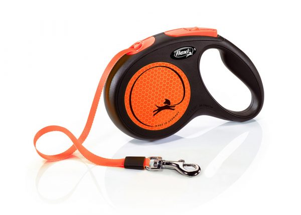 FLEXI Neon Rflct Tape Leash 5 m/16 ft M