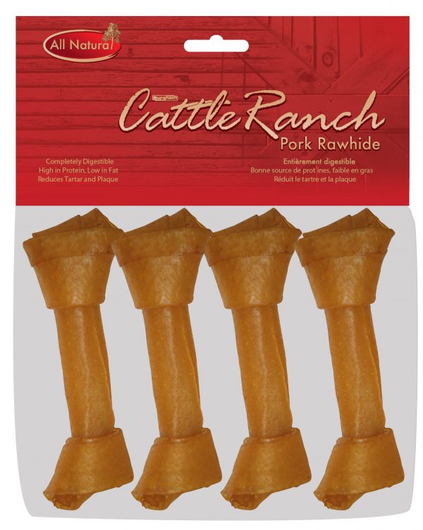 BURGHAM Packaged Porkhide Bone 4 pk 4 in