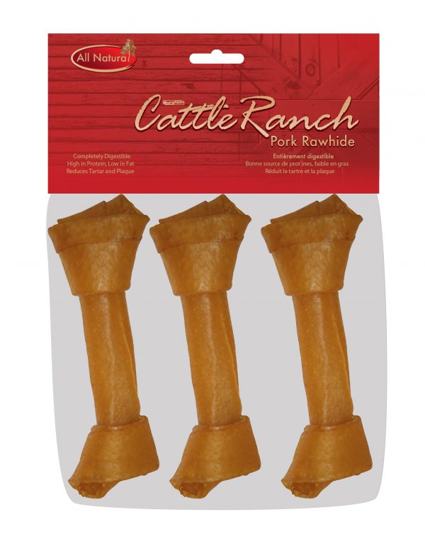 BURGHAM Packaged Porkhide Bone 3 pk 6 in