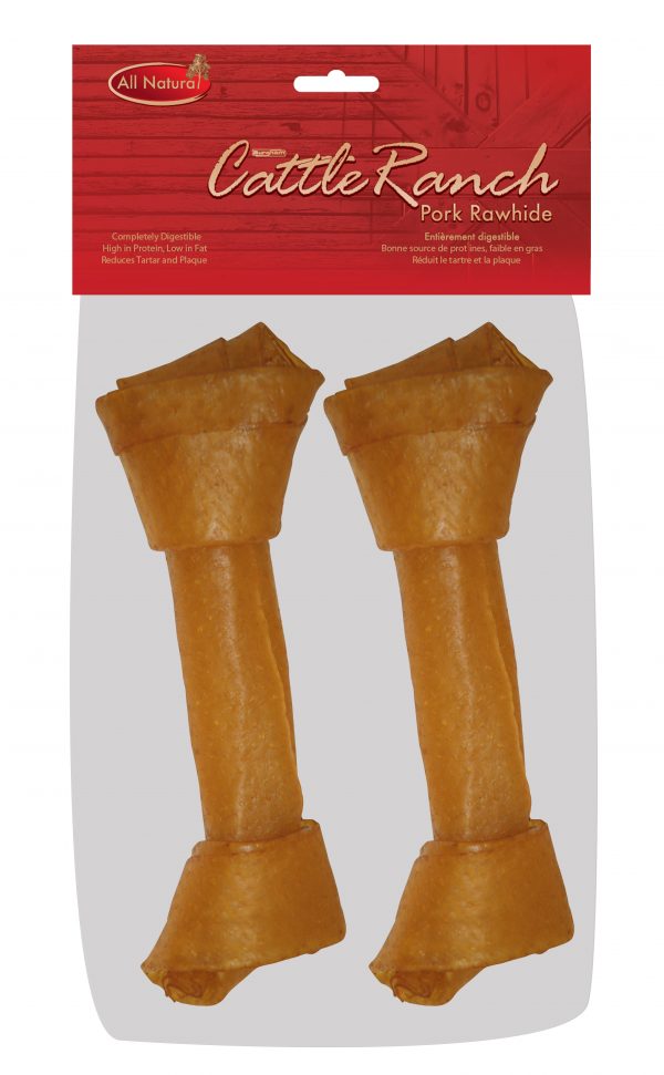 BURGHAM Packaged Porkhide Bone 2 pk 8 in