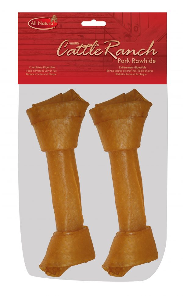 BURGHAM Packaged Porkhide Bone 2 pk 10 in