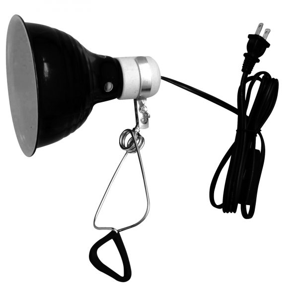 REPTI-FIT Black Dome Clamp Lamp 5.5 in