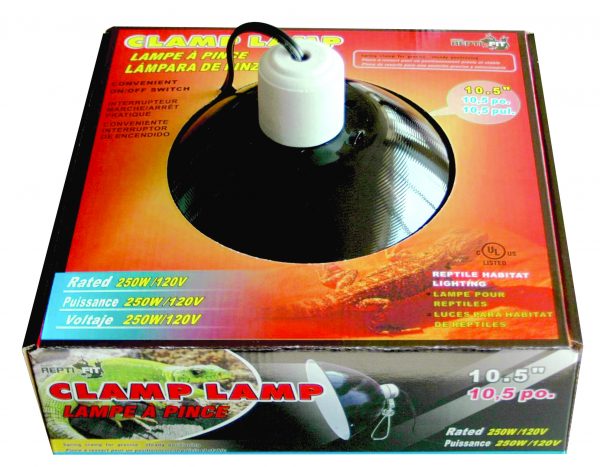 REPTI-FIT Black Dome Clamp Lamp 10 in - Image 2
