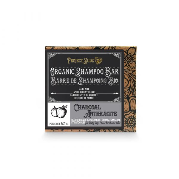 PROJECT SUDZ Charcoal Pet Shampoo Bar w/ Blood Orange Patchouli 113g