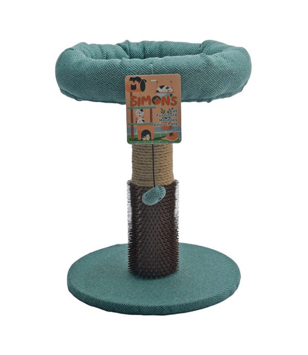SIMONS Kitty Scratcher Perch Bed w/Self Groomer