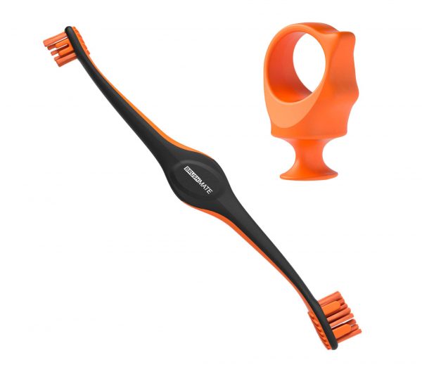 Paw Ready BrushMate Premium Toothbrush with Biteblock - Orange Small - Image 2
