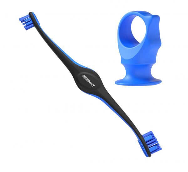 Paw Ready BrushMate Premium Toothbrush with Biteblock - Blue Medium - Image 2