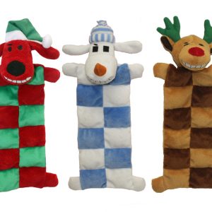 MULTIPET Hldy Loofa Xmas Squeaker Mat Ast 12" (3)