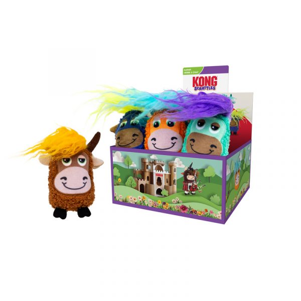 KONG Scrattles Highland Cow PDQ 12 Pcs - Image 4
