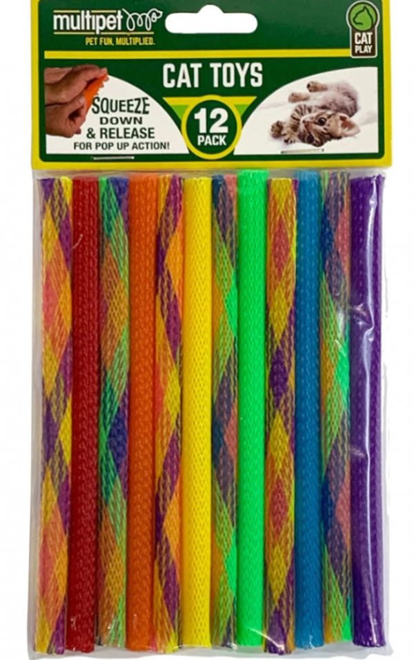 MULTIPET KITTY STRAWS 12PK - 7" (3)