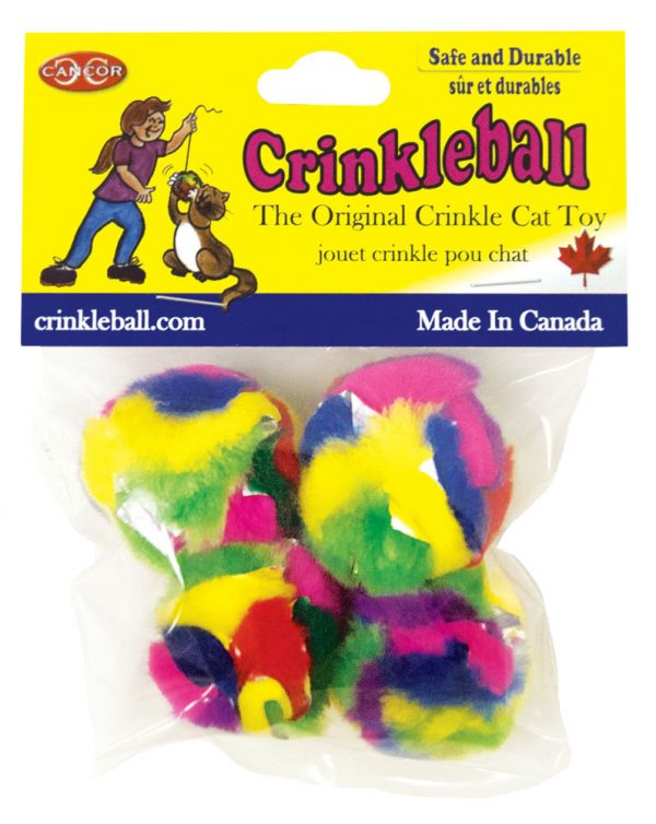 CANCOR Mini Crinkle Ball 1.5in 4/pk