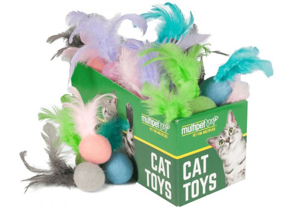 MULTIPET Felt Ball w/ Feathers (30)