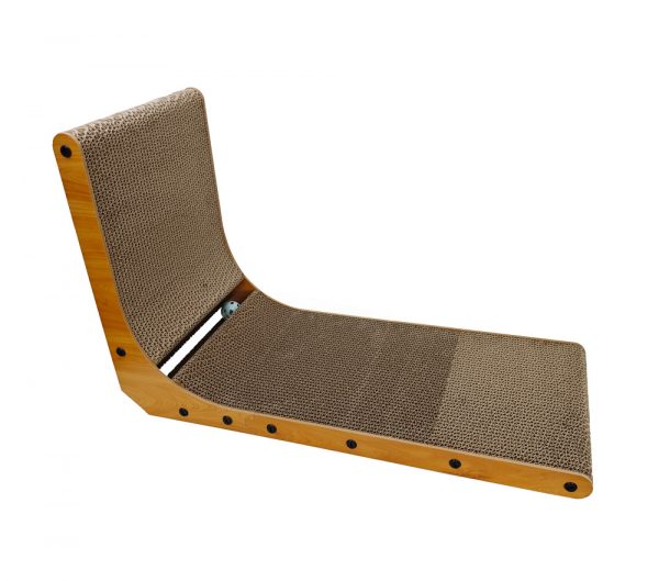SIMONS Corrugated Luxe 90º Angle Scratcher w/Ball & Catnip 16.5 X 12 X 26.5 in - Image 2
