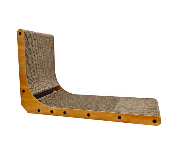 SIMONS Corrugated Luxe 90º Angle Scratcher w/Ball & Catnip 16.5 X 12 X 26.5 in - Image 3