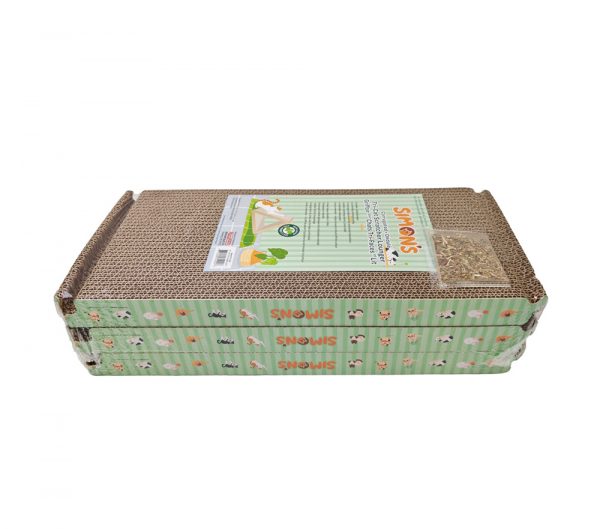SIMONS Corrugated Tri-Cat Scratcher Lounger w/Catnip 18 X 18 X 18 Width 8.25 in