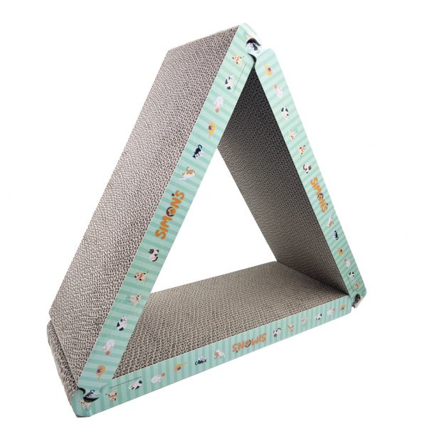 SIMONS Corrugated Tri-Cat Scratcher Lounger w/Catnip 18 X 18 X 18 Width 8.25 in - Image 3
