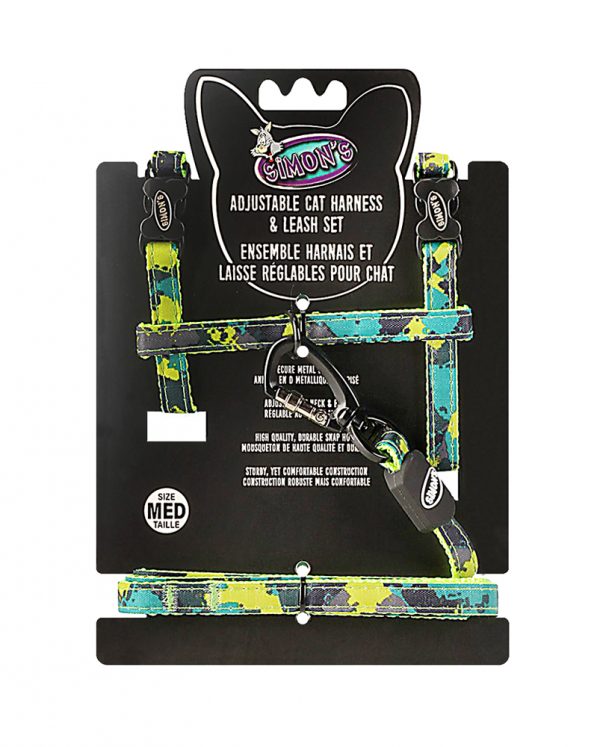 SIMONS Adjustable Nylon Harness/Leash Multi Colour M