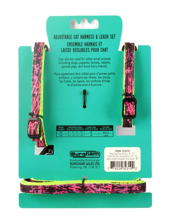 SIMONS Adjustable Nylon Harness/Leash Army - Pink M - Image 2