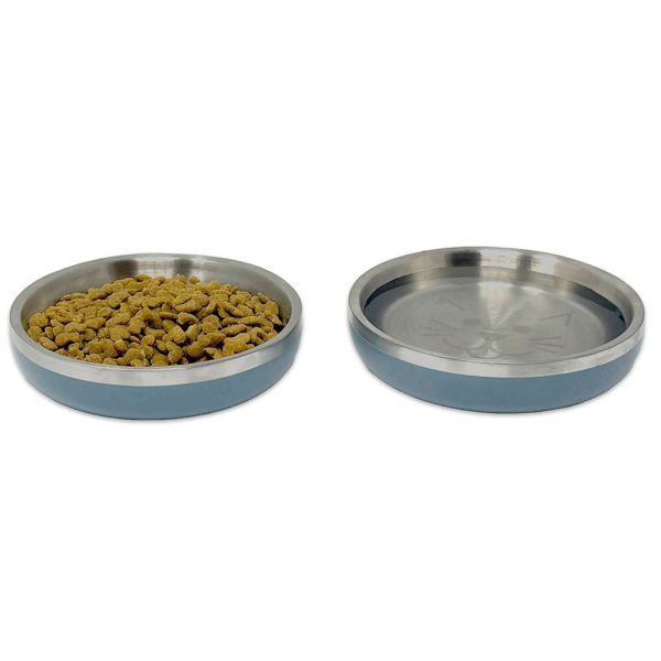 VAN NESS Stainless Steel Insulated Cat Dish w/ Rubber Bottom 8 oz - Image 5