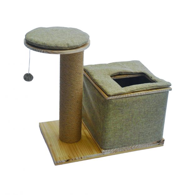 SIMONS Kitty Scratcher Platform w/Hideaway