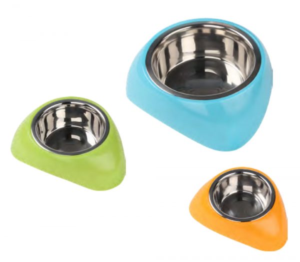 PAWISE Stainless Steel Bowl w/ Plastic Stand S 350ML