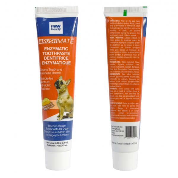Paw Ready Enzymatic BrushMate Toothpaste - Bacon Cheese