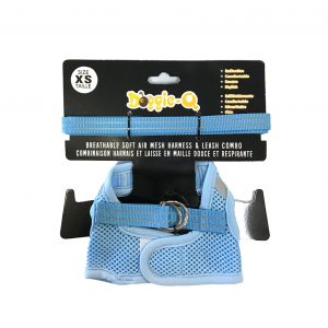 DOGGIE-Q Mesh Dog Harness/Leash combo BL XS