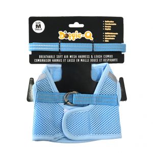 DOGGIE-Q Mesh Dog Harness/Leash combo BL M