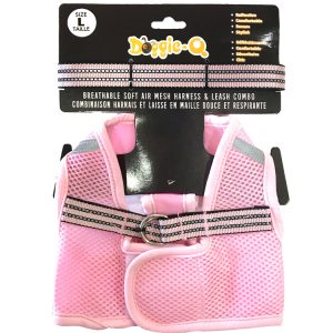 DOGGIE-Q Mesh Dog Harness/Leash combo PK L