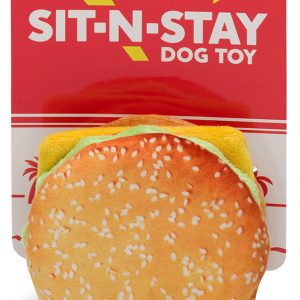 FABDOG Sit N Stay Cheeseburger Toy