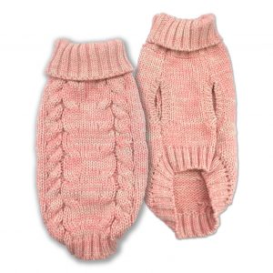 DOGGIE-Q Double Knit Multi Colour Marled Salmon Sweater 8"