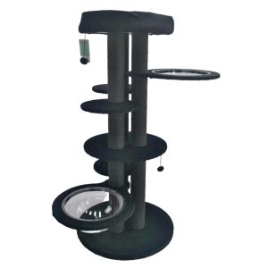 SIMONS Kitty Scratcher Adventure Tower w/Bowls