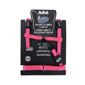 SIMONS Adjustable Nylon Harness/Leash Pink M