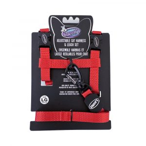 SIMONS Adjustable Nylon Harness/Leash Red L
