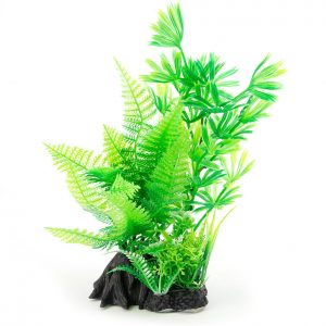 AQUA-FIT Leafy Fern Combo Plastic Plant 7"