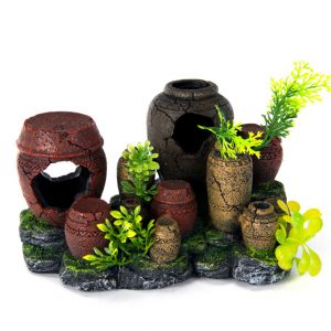 AQUA-FIT Polyresin Whiskey Barrel 7x4x4.5"