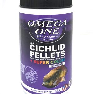 OMEGA SEA Super Color Cichlid Pellets Lg 20 oz