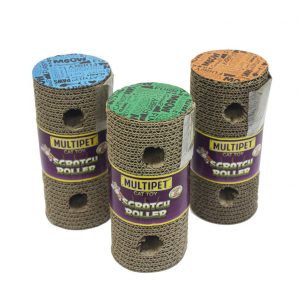 MULTIPET Cardboard Scratcher Roller-7.5" (3)