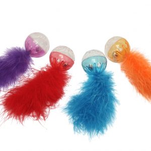 MULTIPET Lattice Ball w/ Feather - 2pk (3) 5"