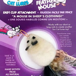 CAT LURES Wooly Feather Mouse 4x1.5x1