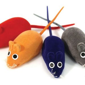 BURGHAM Cat Toy Squeaker Mice /4pk
