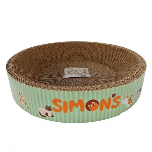 SIMONS Corrugated Cat Bed w/Catnip – Round 18 X 18 X 3.5 in