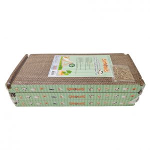 SIMONS Corrugated Tri-Cat Scratcher Lounger w/Catnip 18 X 18 X 18 Width 8.25 in