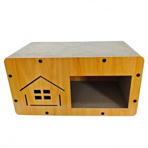 SIMONS Corrugated Luxe Cat Chateau w/Catnip – House 21.5 X 12 X 11 in