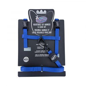 SIMONS Adjustable Nylon Harness/Leash Blue M